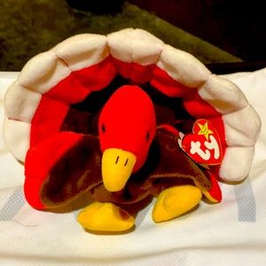 Gobbles the turkey beanie baby.